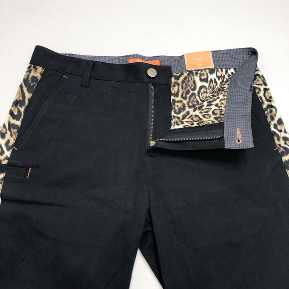 Tallia Sport Men’s Leopard Black Casual Size 30 Cotton Stretch Wrinkle Resistant - Picture 4 of 7
